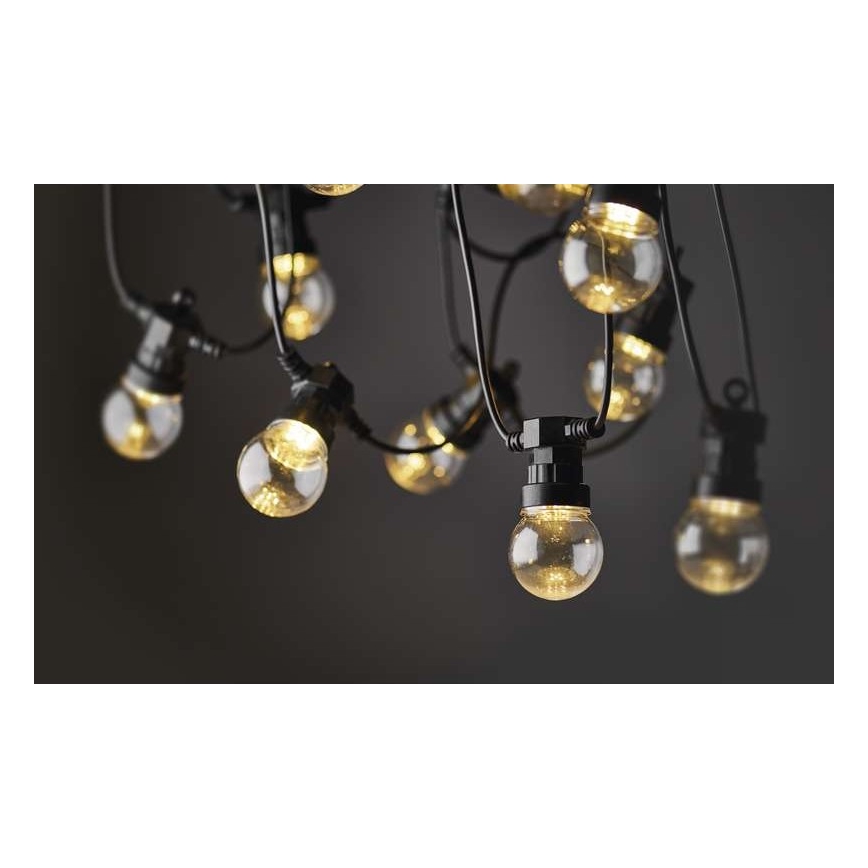 Cadeia luminosa decorativa para exterior 10xLED/10m IP44, transparente