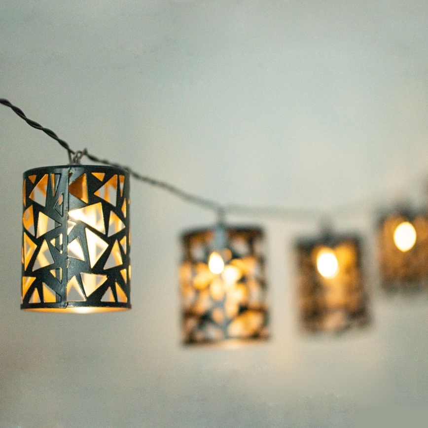 Cadeia Solar LED 10xE12/3,65m 600 mAh IP44 branco quente