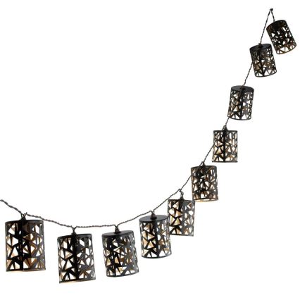 Cadeia Solar LED 10xE12/3,65m 600 mAh IP44 branco quente