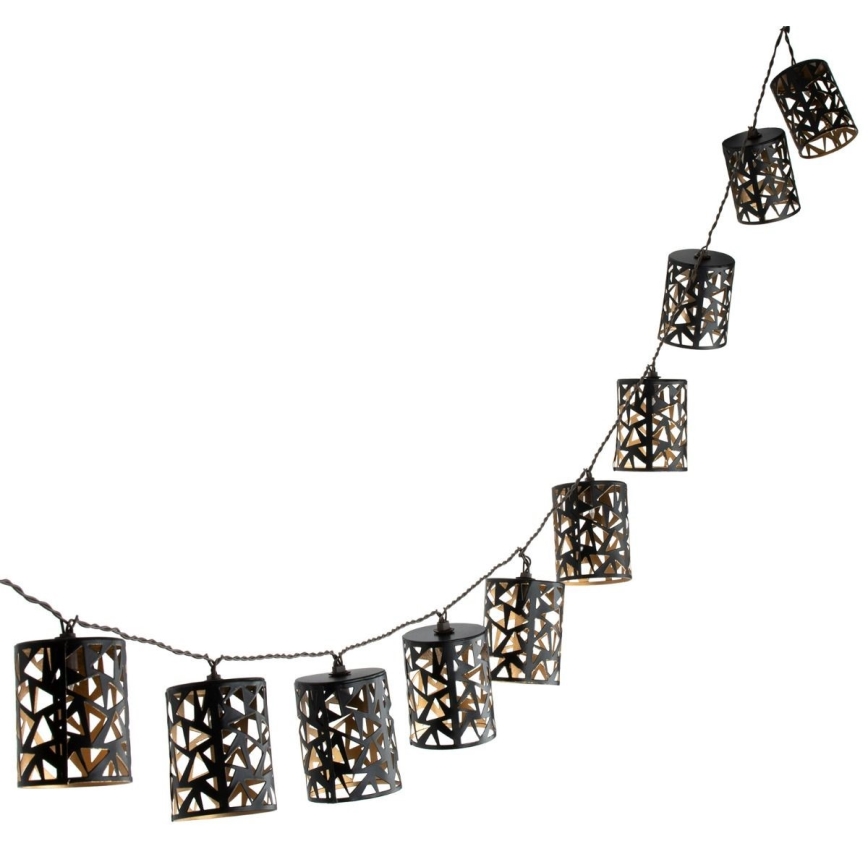 Cadeia Solar LED 10xE12/3,65m 600 mAh IP44 branco quente