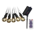 Cadeia Solar LED 10xLED/0,5/4,5V 12 m 3000K IP44 1200 mAh + controlo remoto