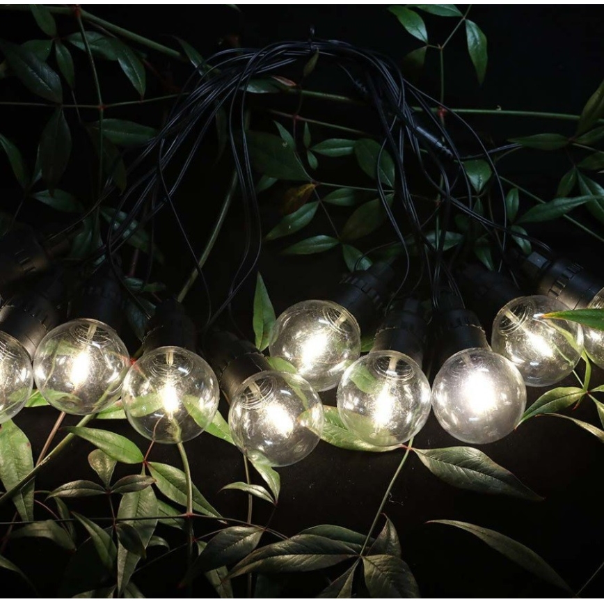 Cadeia Solar LED 10xLED/0,5/4,5V 12 m 3000K IP44 1200 mAh + controlo remoto