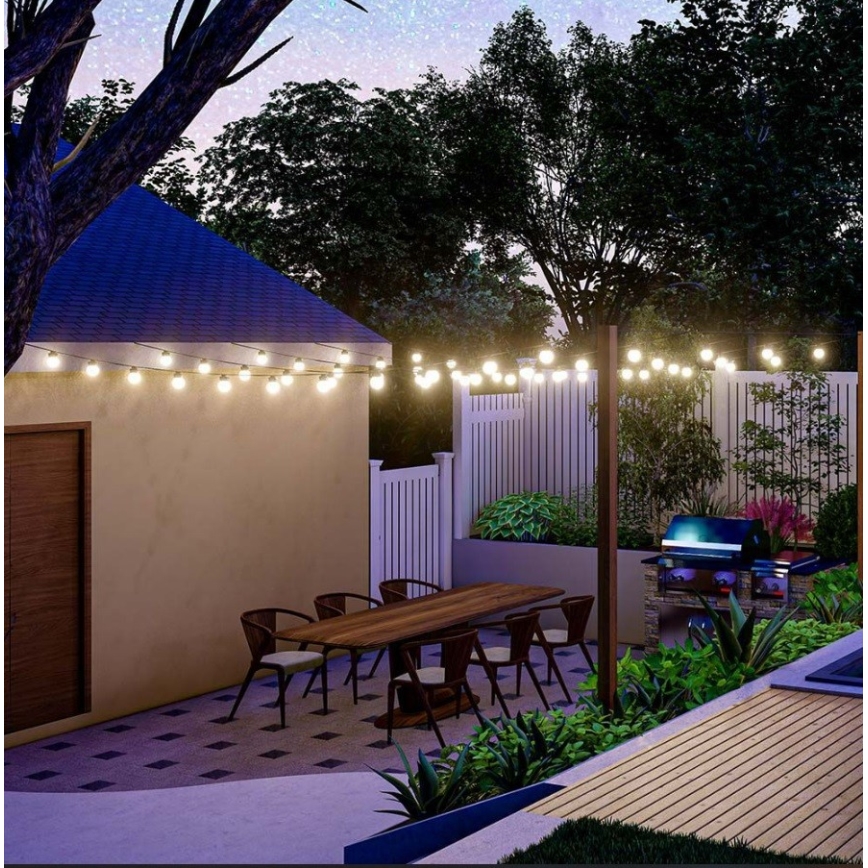 Cadeia Solar LED 10xLED/0,5/4,5V 12 m 3000K IP44 1200 mAh + controlo remoto