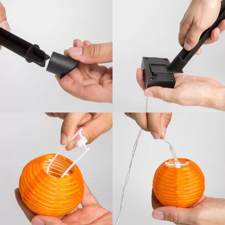 Cadeia Solar LED 10xLED/1,2V 3,7m 300mAh IP44 multicolor