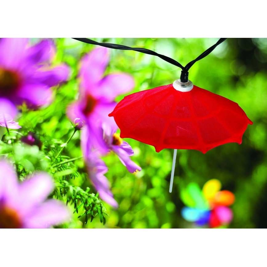 Cadeia Solar LED 10xLED/1,2V 300 mAh 3,8 m IP44 guarda-chuvas