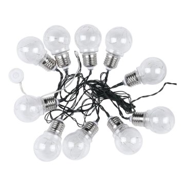 Cadeia Solar LED 10xLED/1W/1,2V 1xAA 2 m IP44 3000K 300 mAh