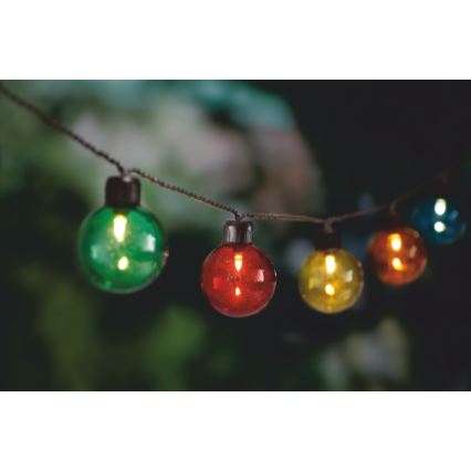 Cadeia Solar LED 10xLED/3,65m 600 mAh IP44 multicolor