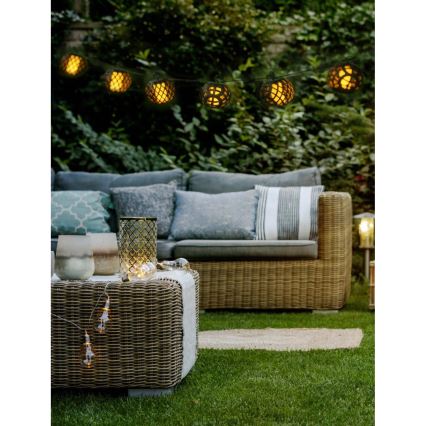 Cadeia Solar LED 3,8m 8xLED/1,2V 600 mAh