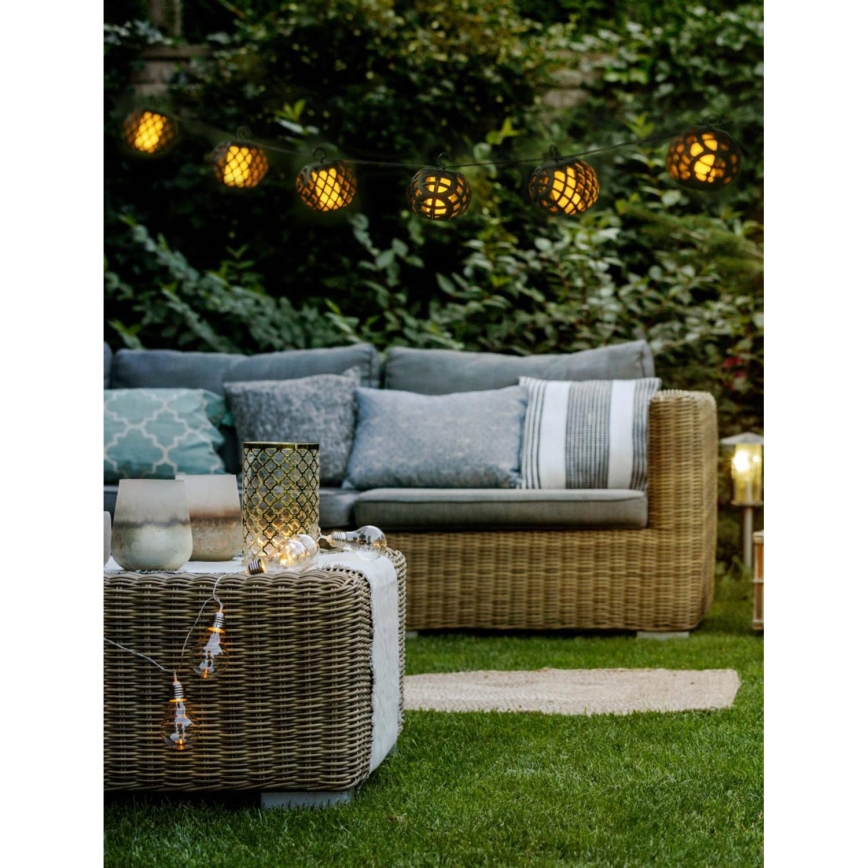 Cadeia Solar LED 3,8m 8xLED/1,2V 600 mAh