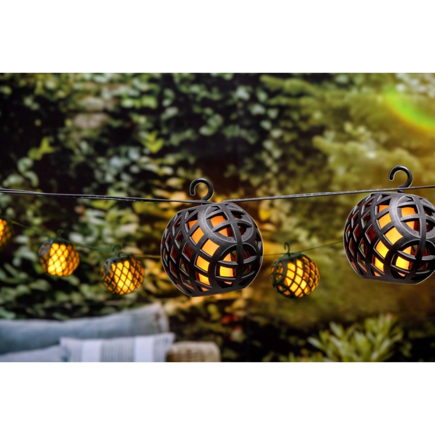 Cadeia Solar LED 3,8m 8xLED/1,2V 600 mAh