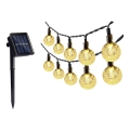 Cadeia Solar LED 30xLED/0,12W/1,2V 1xAA 3000K IP44 400 mAh