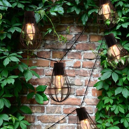 Cadeia de luzes LED solar exterior 10xLED/1,2V 300 mAh 3,8 m IP44