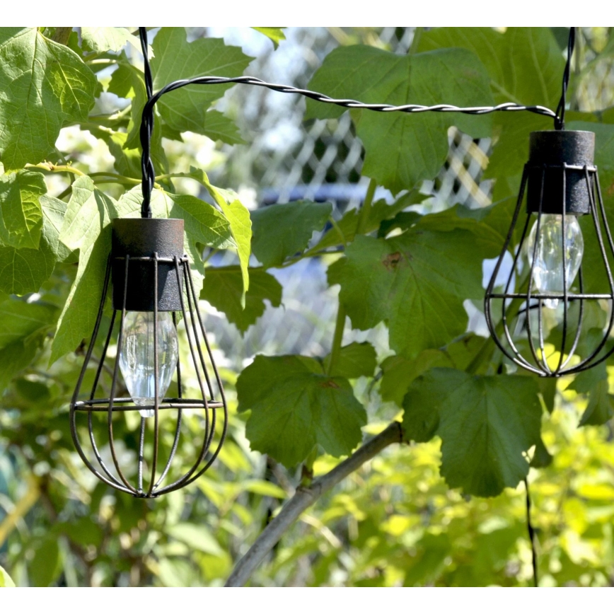 Cadeia de luzes LED solar exterior 10xLED/1,2V 300 mAh 3,8 m IP44