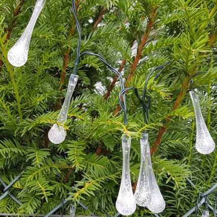 Cadeia Solar LED ICE 30xLED/1,2V 300 mAh IP44