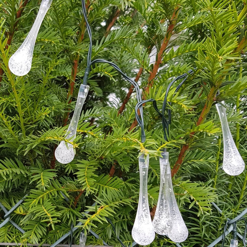 Cadeia Solar LED ICE 30xLED/1,2V 300 mAh IP44