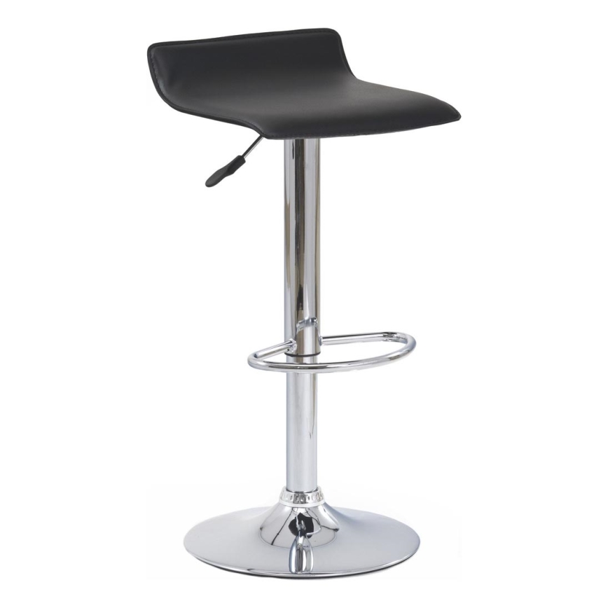 Cadeira de bar 84x40 cm preta/cromada brilhante
