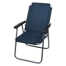 Cadeira de campismo dobrável azul