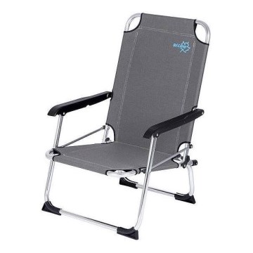 Cadeira de campismo dobrável cinzenta