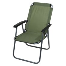 Cadeira de campismo dobrável verde