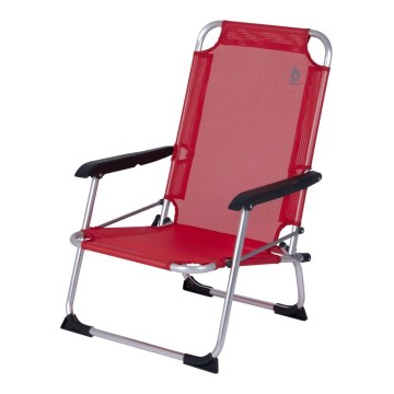 Cadeira de campismo dobrável vermelha