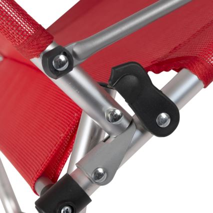 Cadeira de campismo dobrável vermelha