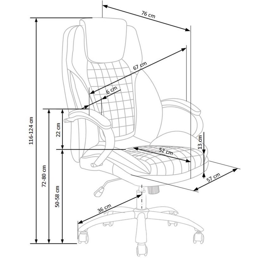Cadeira de escritório CALMARA preta
