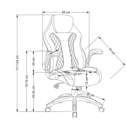 Cadeira de escritório HAME preta/cinzenta