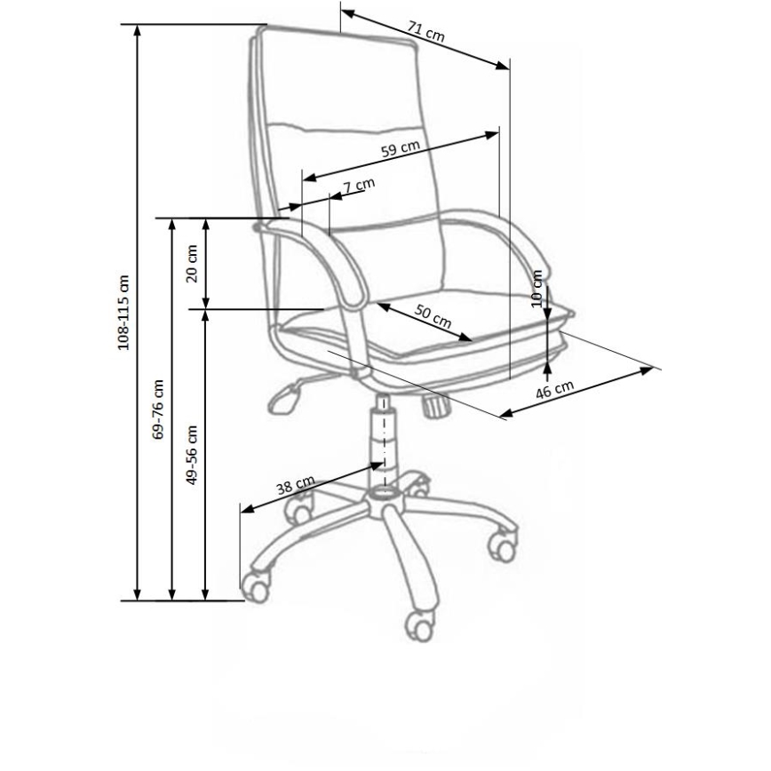 Cadeira de escritório LOMI preta