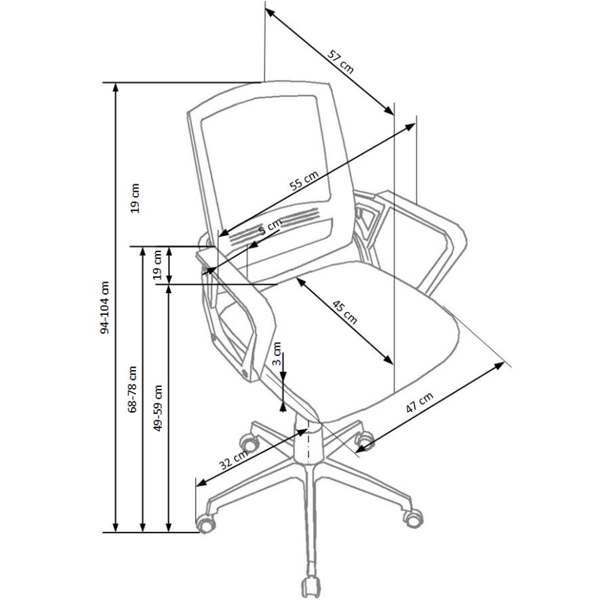 Cadeira de escritório RIMAQ branca