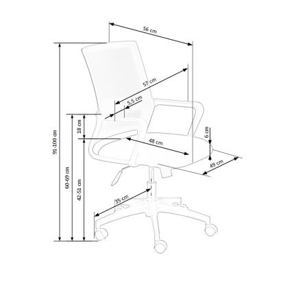 Cadeira de escritório TONA preta