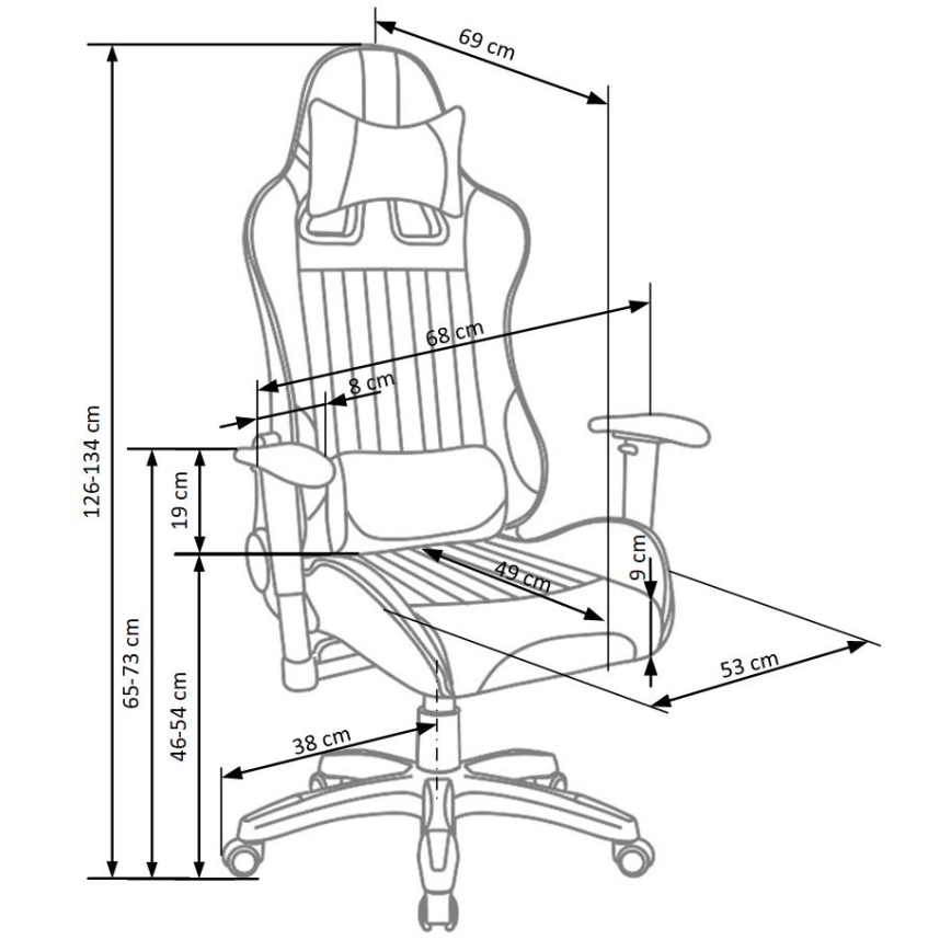 Cadeira de escritório ZENU vermelha