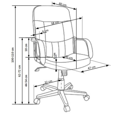 Cadeira de escritório ZIRUQ castanha