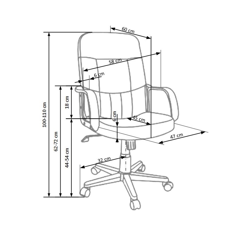 Cadeira de escritório ZIRUQ preta