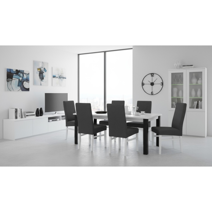 Cadeira de jantar ALISON cinza/branca