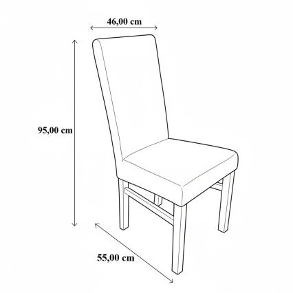 Cadeira de jantar ALISON cinza/branca