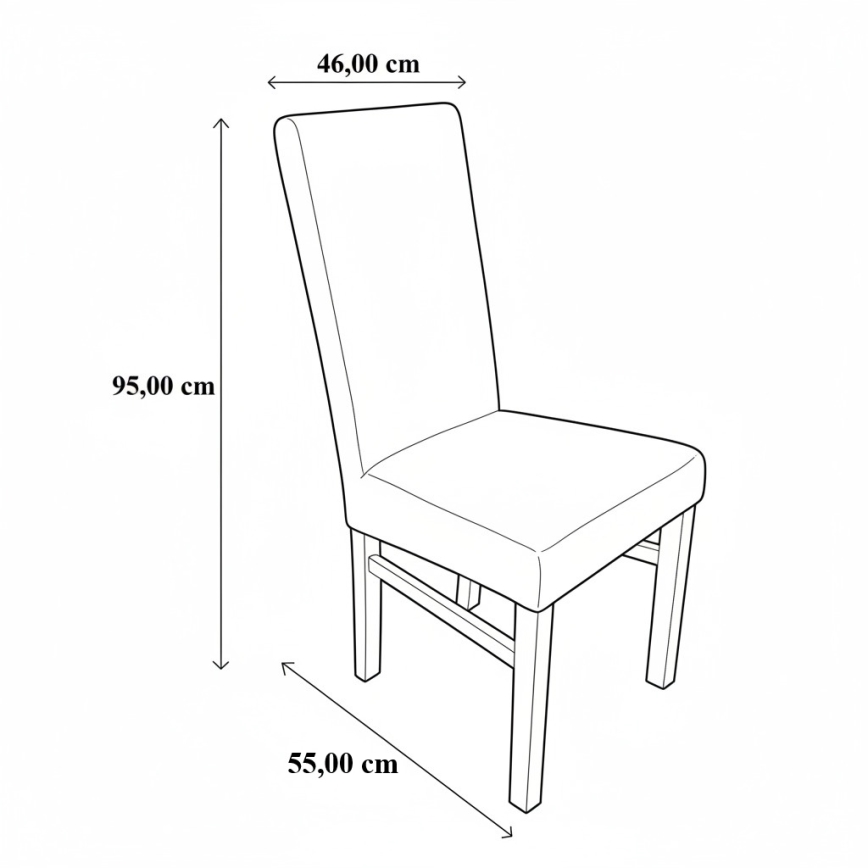Cadeira de jantar ALISON cinza/branca