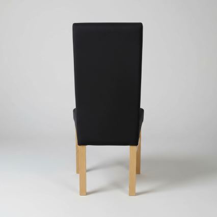 Cadeira de jantar ALISON preta/carvalho