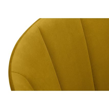 Cadeira de jantar BAKERI 86x48 cm amarelo/ carvalho claro