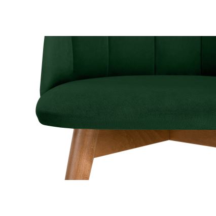 Cadeira de jantar BAKERI 86x48 cm verde escuro/carvalho claro