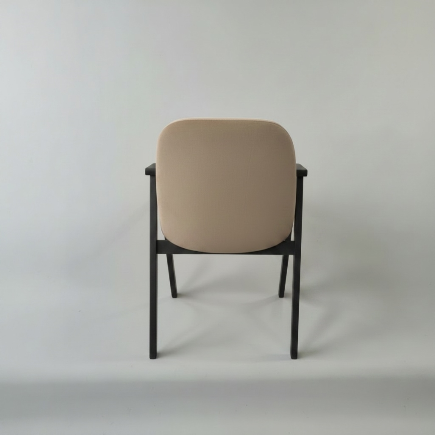 Cadeira de jantar GARDA preta/bege