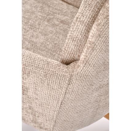 Cadeira de jantar giratória NUVO 1 peça bege/castanho