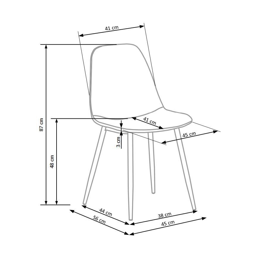 Cadeira de jantar KINDREL, 1 unidade, verde escuro