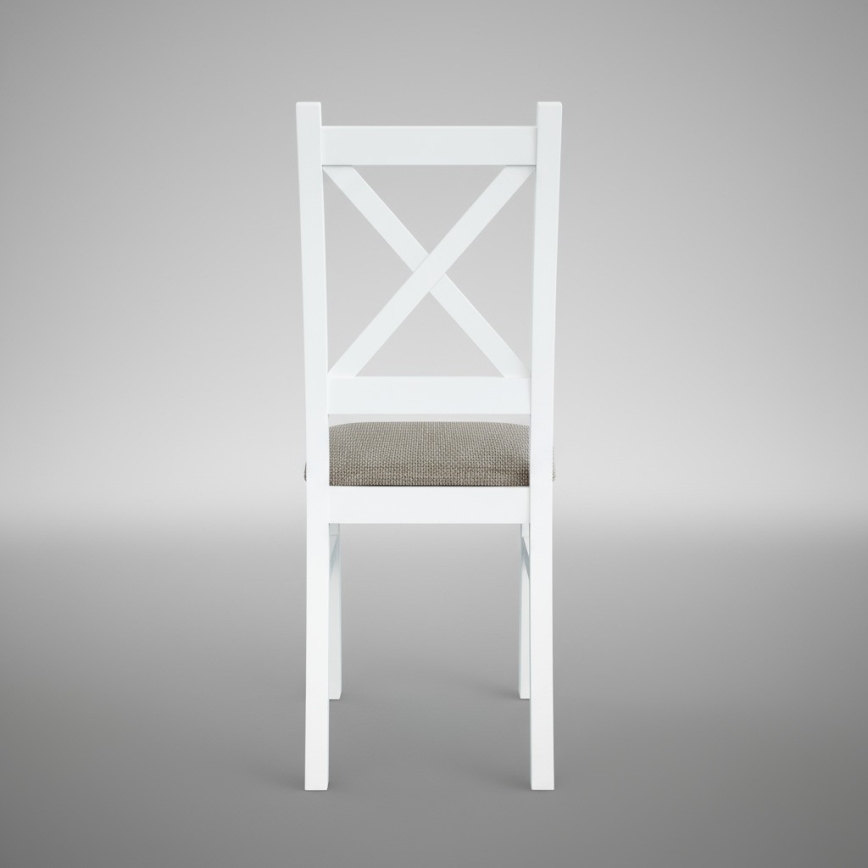 Cadeira de jantar NATE branca/marrom