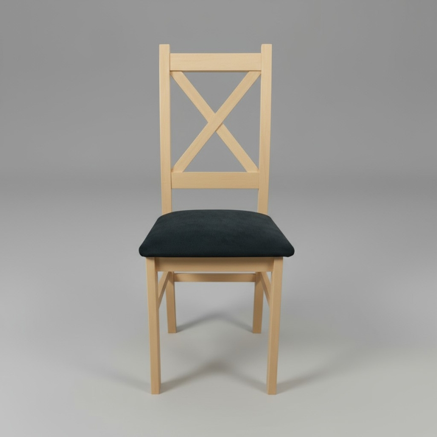 Cadeira de jantar NATE carvalho sonoma/preto