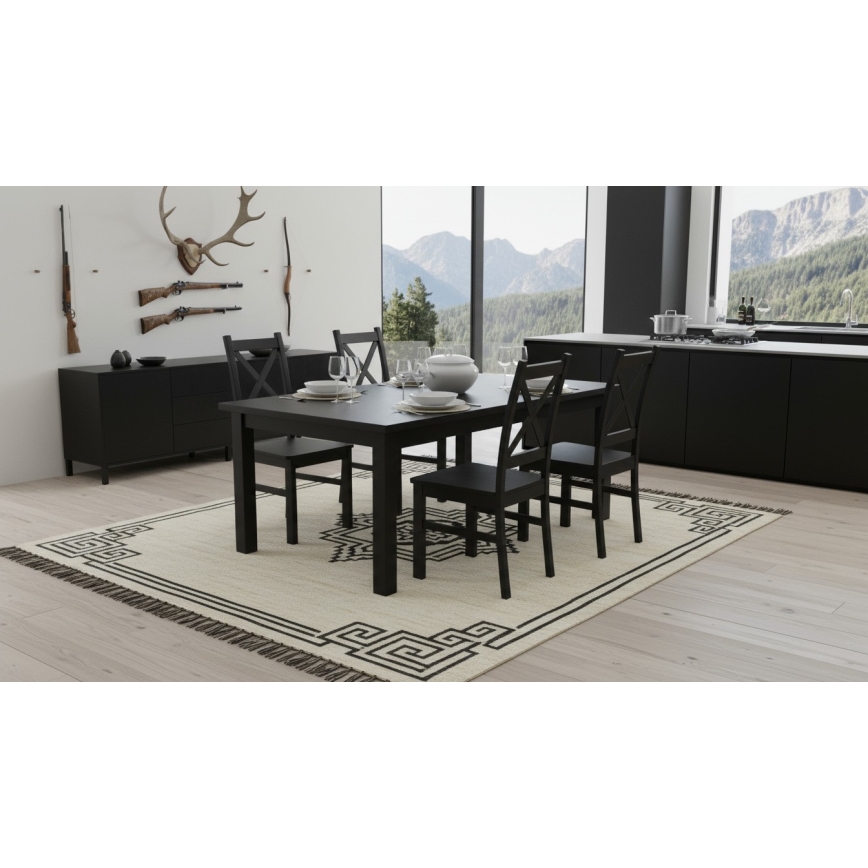 Cadeira de jantar NATE preta