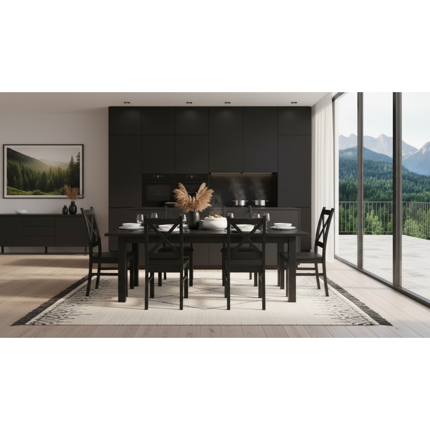 Cadeira de jantar NATE preta