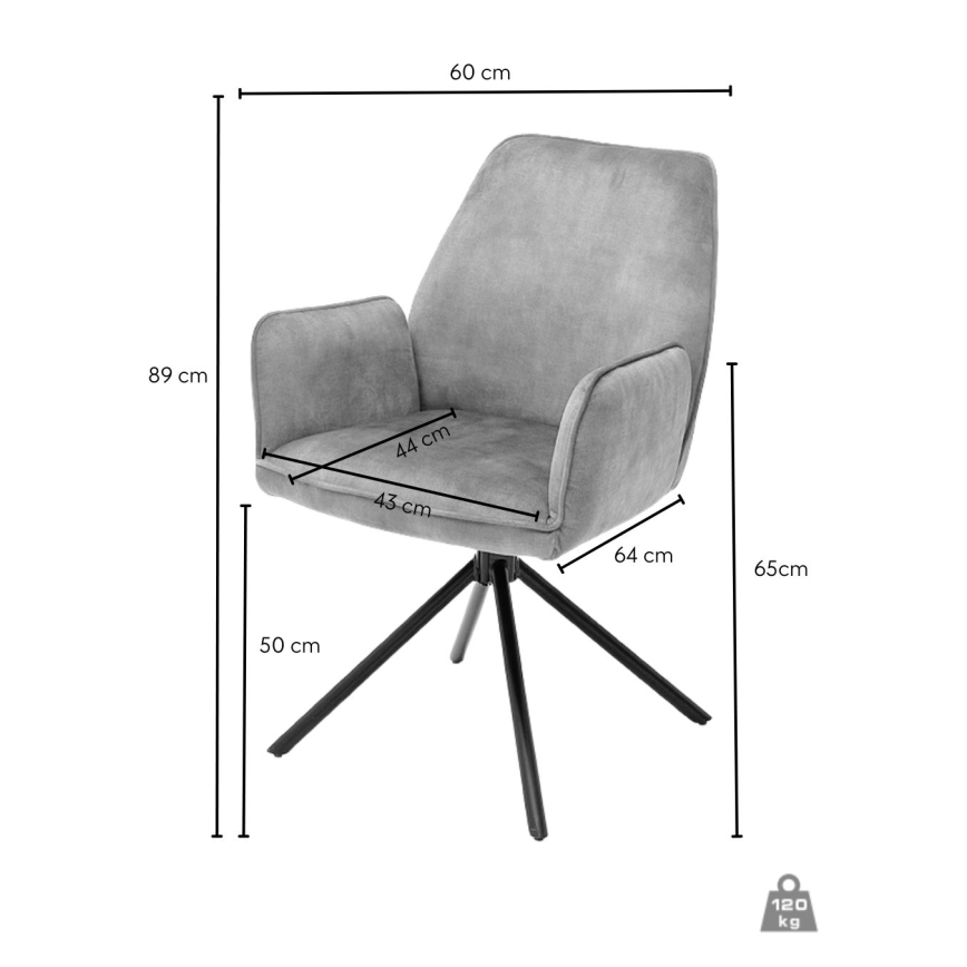 Cadeira de jantar NEXORO, 1 peça, antracite