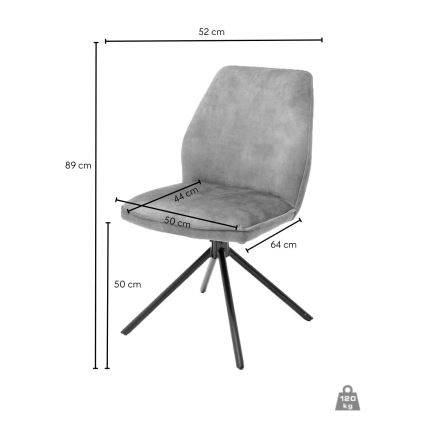 Cadeira de jantar NEXORO, 1 unidade, cinzenta