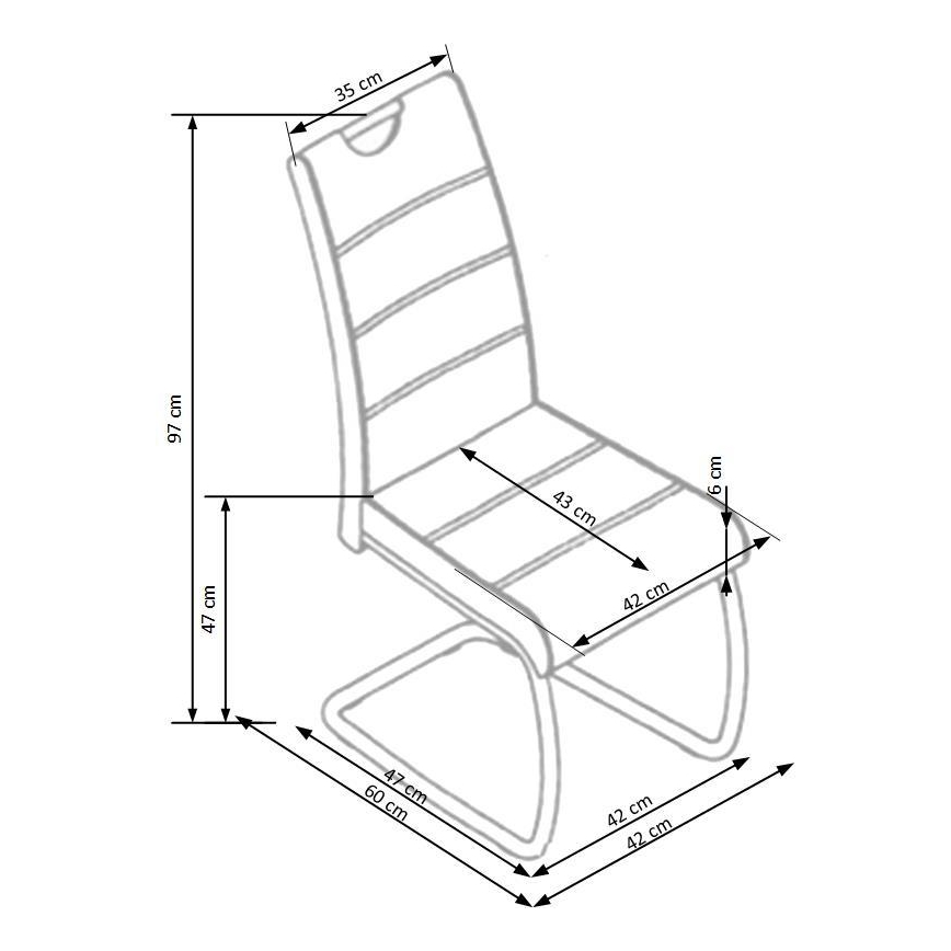 Cadeira de jantar SAFFON 1 unidade cinzenta