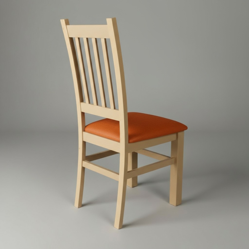 Cadeira de jantar SIMON carvalho/laranja